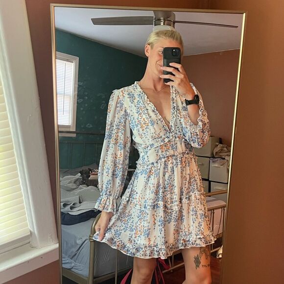 Floral Long Sleeve Dress - Picture 1 of 6